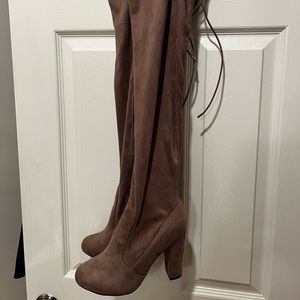 Tall tan suede boots size 9